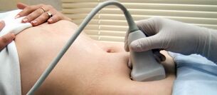 Ultrasound of the genital area with sensors