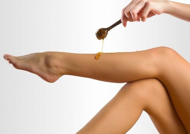 Use of honey against varicose veins